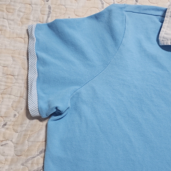Vintage Lauren Ralph Lauren Active Polo Shirt Women’s 1X Light Blue White Collar - Picture 6 of 13